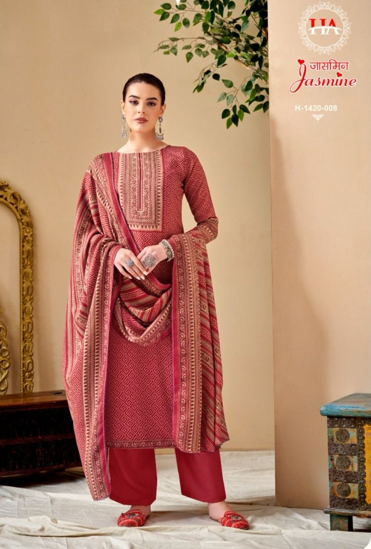 Alok Suits Jasmin Patiyala Vol 3 Pure Jam Dyed Designer Salwar Suits (495x08)