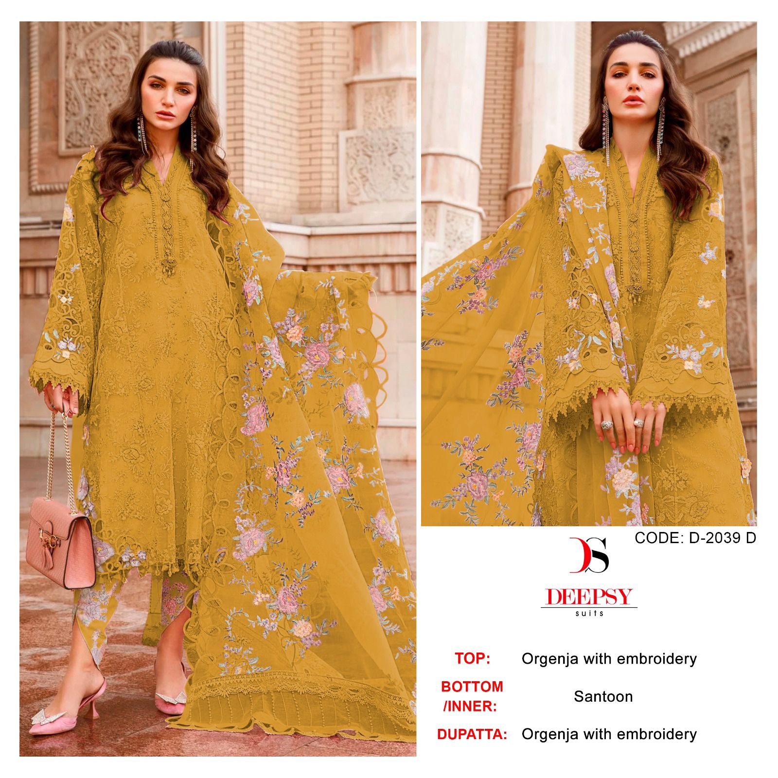 Deepsy Suits D 2039 Organza With Fancy Embroidered Pakistani Suits (1099x04)