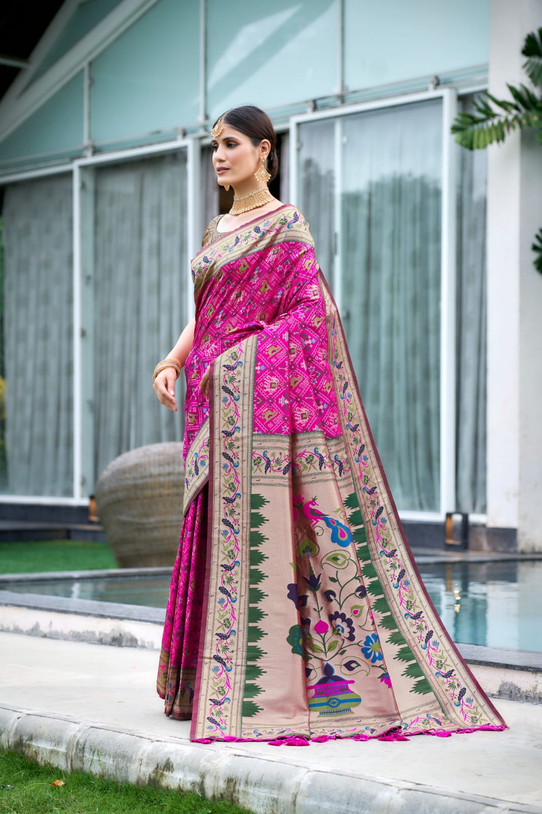 Beautiful Designer Pure Patola Paithani Saree