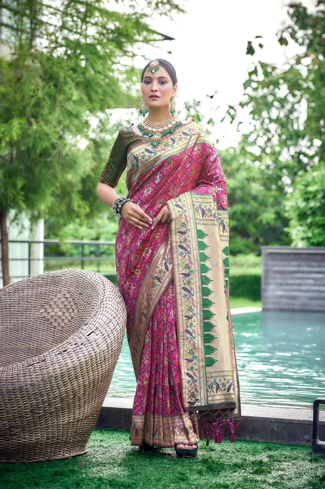 Beautiful Designer Pure Patola Paithani Saree