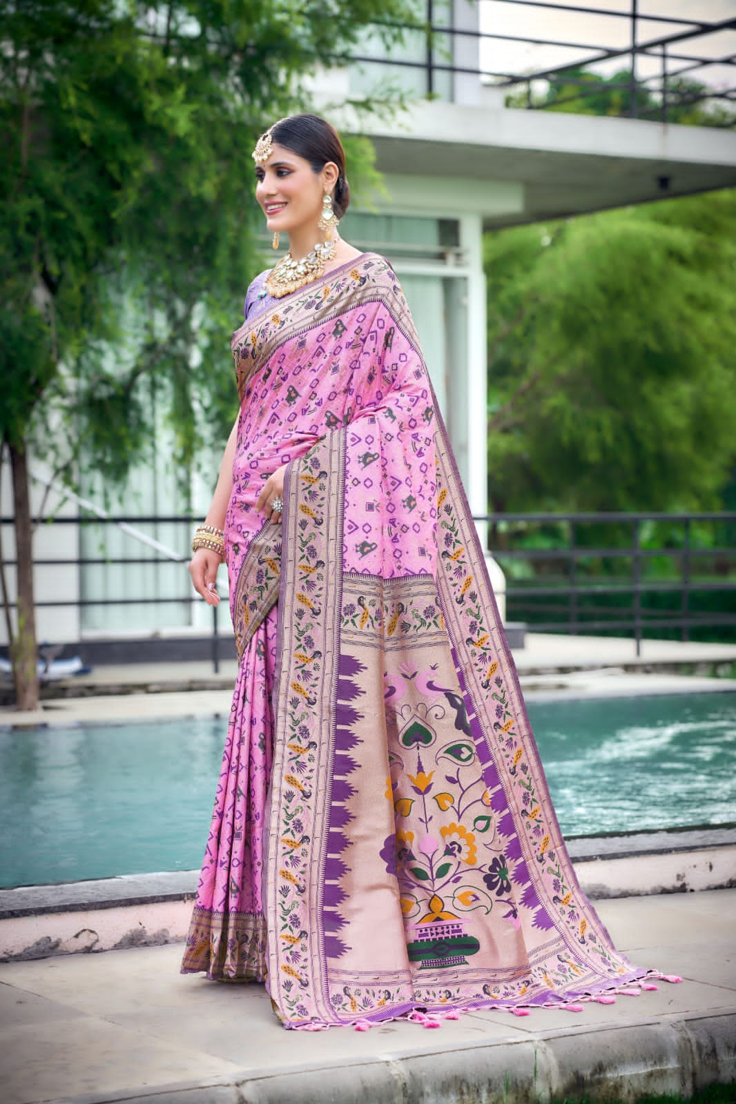 Beautiful Designer Pure Patola Paithani Saree