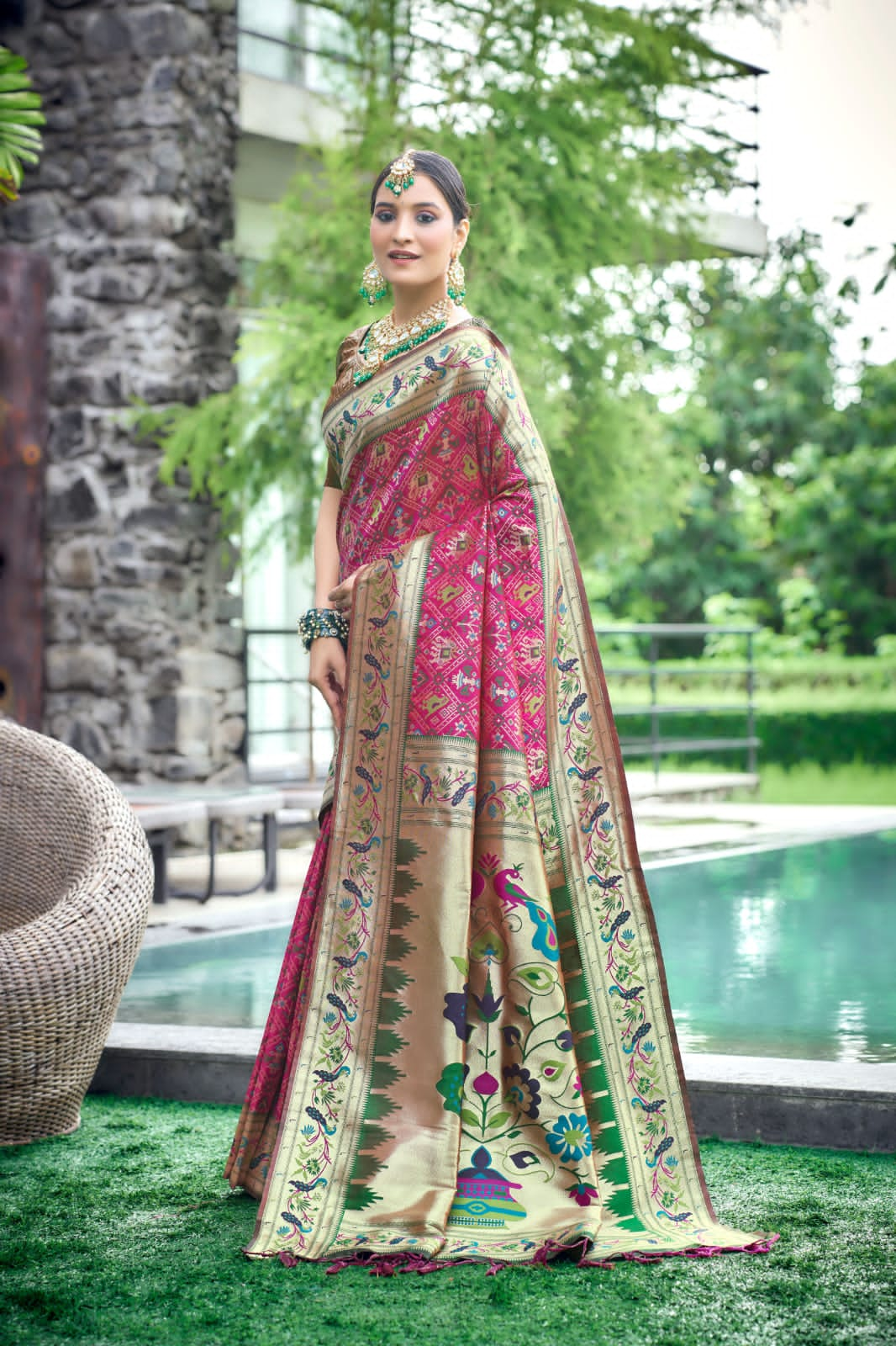 Beautiful Designer Pure Patola Paithani Saree