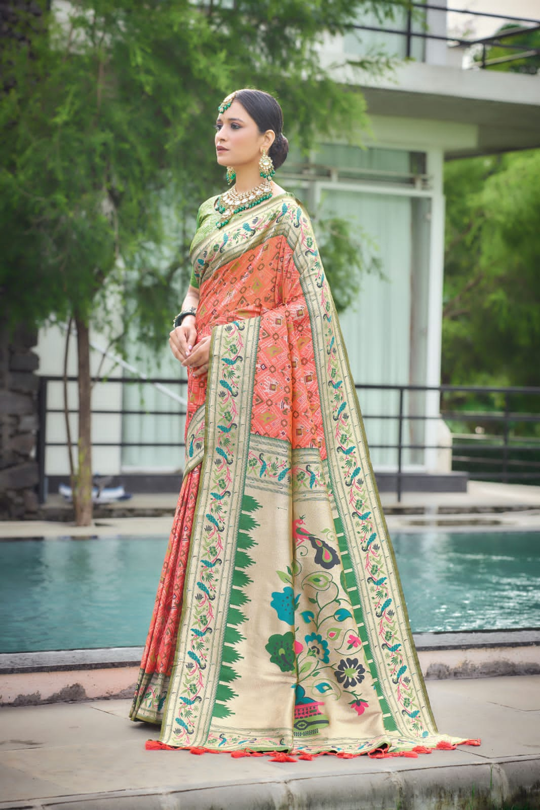 Beautiful Designer Pure Patola Paithani Saree