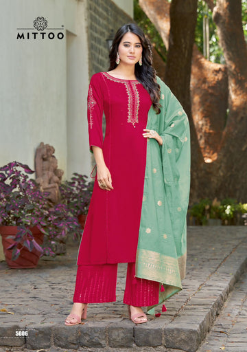 Mittoo Parnita Heavy Rayon Readymade Suit (999x06)