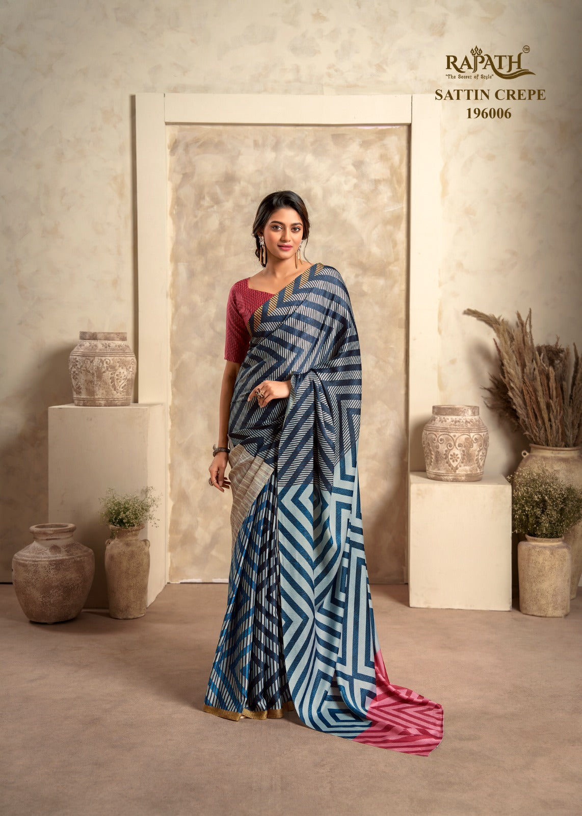 Beautiful Designer Winter Lover Rajpath Satin Printed Saree