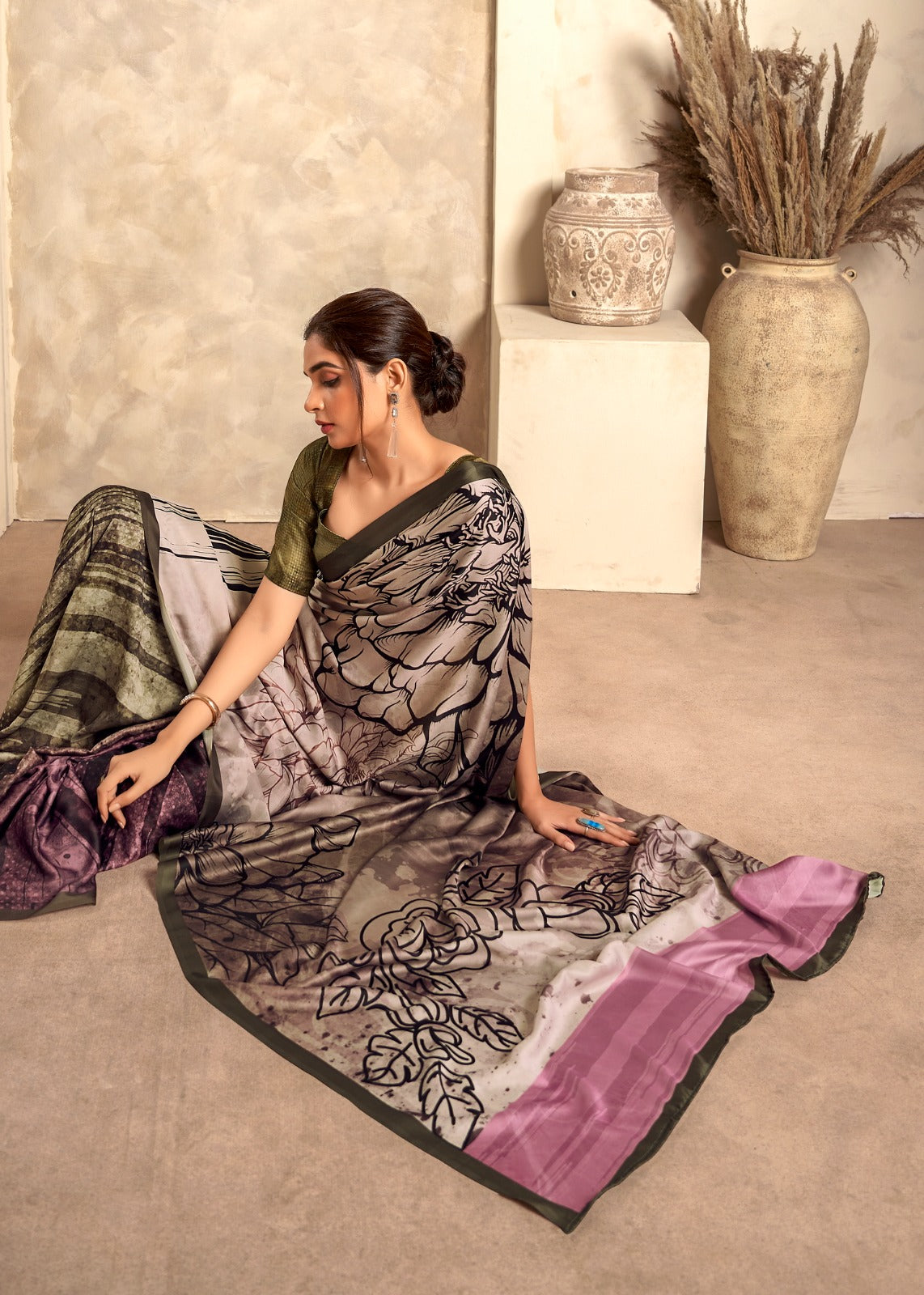 Beautiful Designer Winter Lover Rajpath Satin Printed Saree