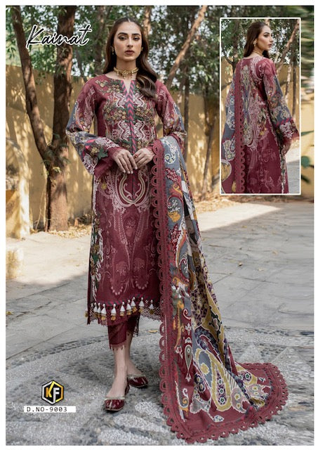 Keval Kainat Vol-9 Series 9001-9006 Pure Cotton Printed Suit (395x06)