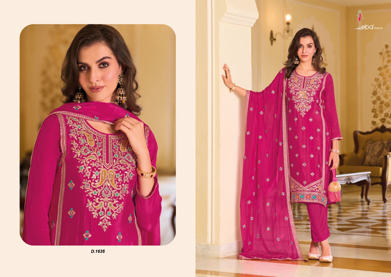 Eba Jiana Premium Silk Designer Salwar Kameez (1599x04)