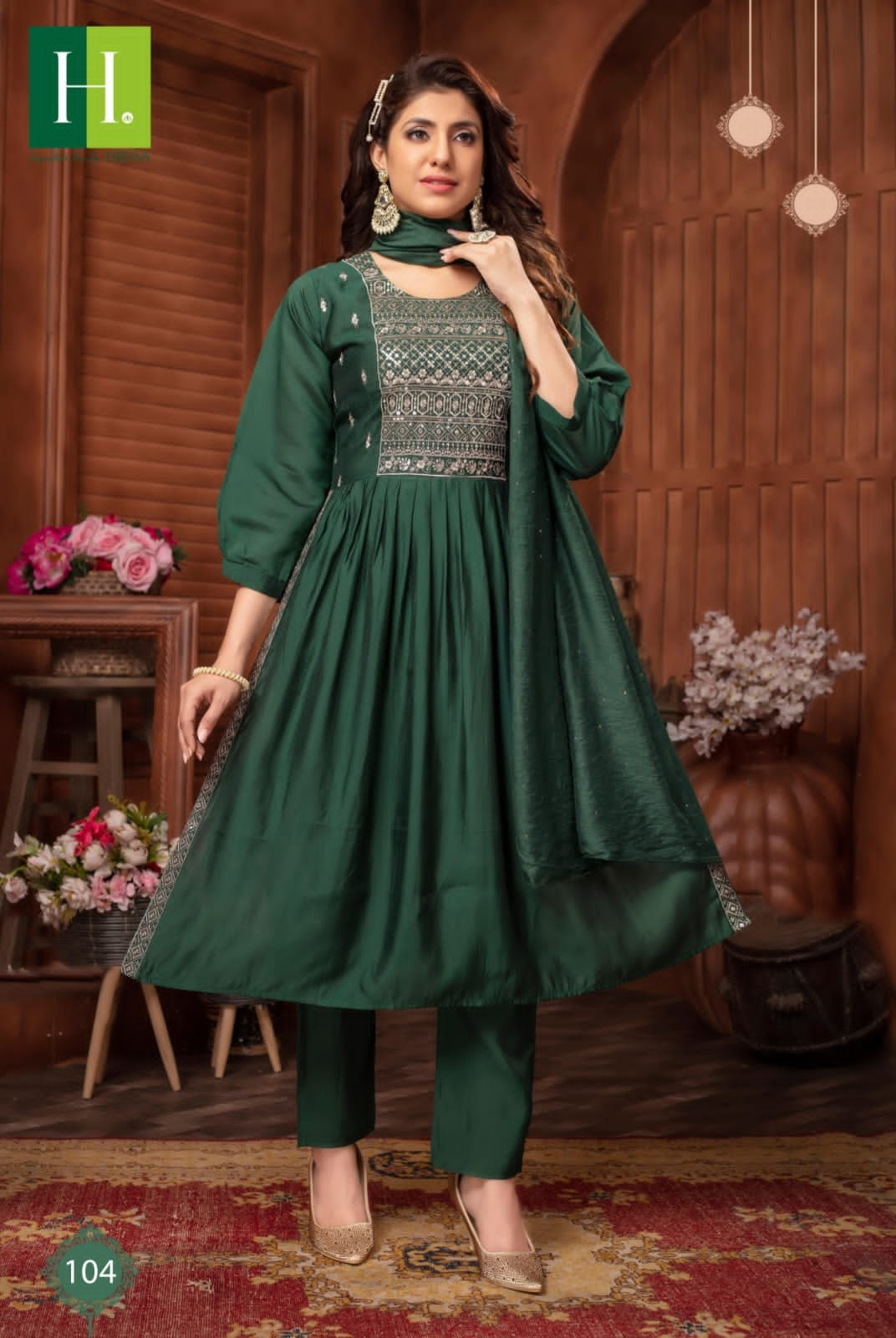 Hirwa Sargam Series 101-106 Roman Silk Kurti (850x06)