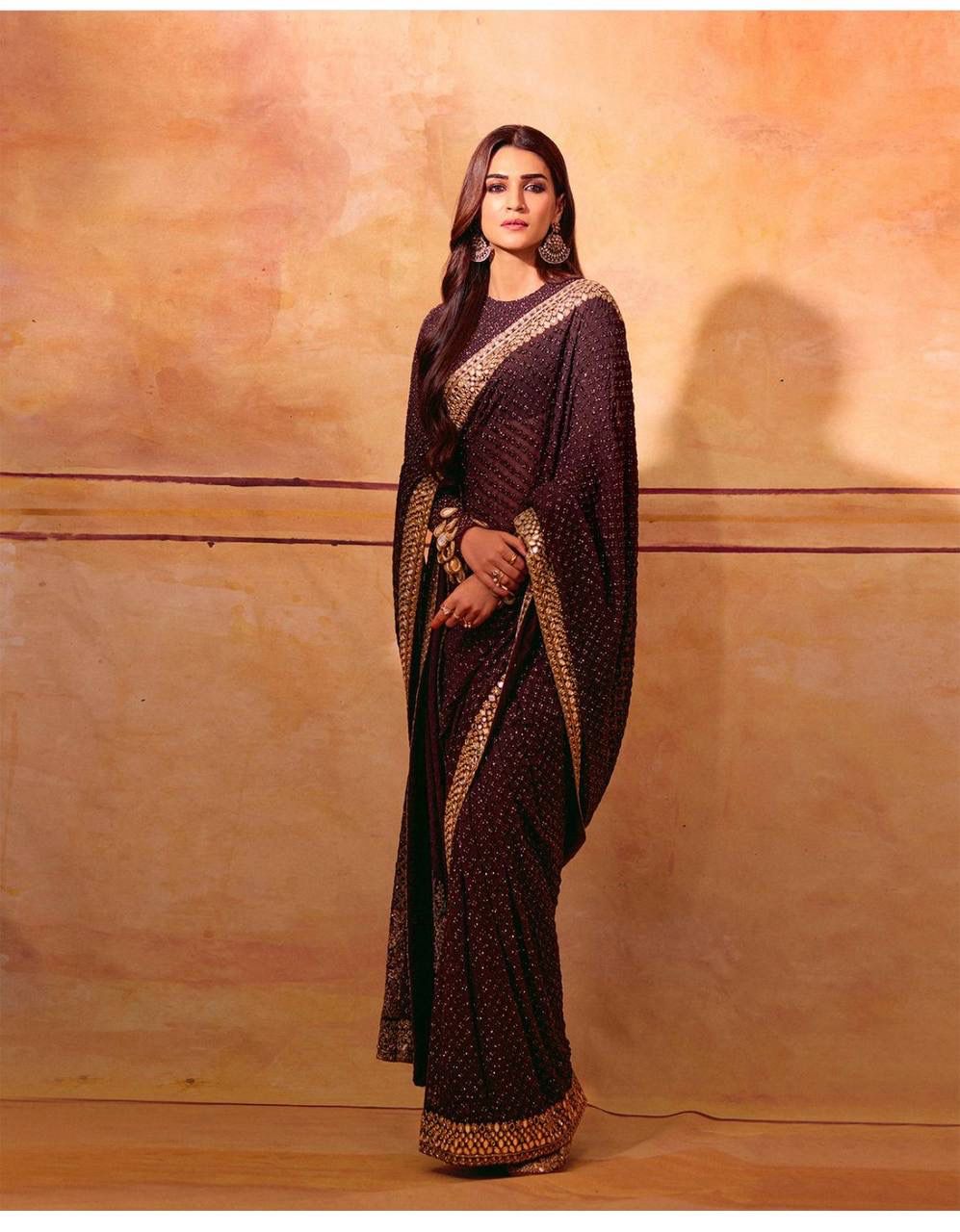 Beautiful Designer Heavy Georgette Exclusive Sequanc Saree Design 456