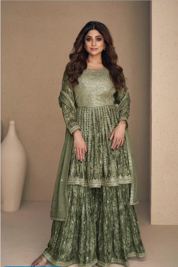 Aashirwad Flower X Shamita Shetty Wholesale Free Size Suits Collection (2399x05)