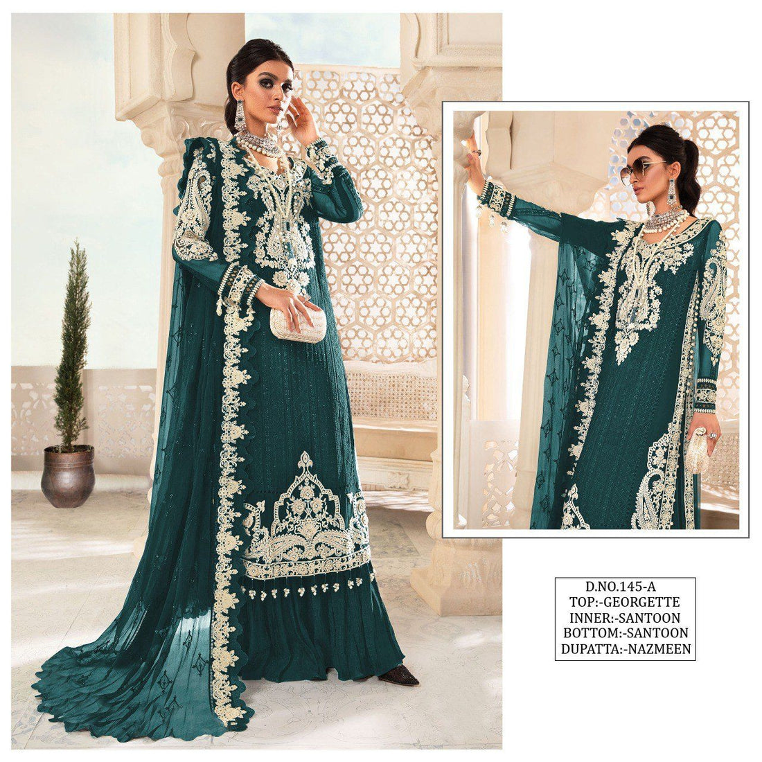 Kf 149 Pakistani Party Wear Net Embroidered Salwar Suit (1150x04)