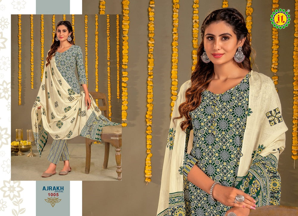 Jt Ajrakh Special Vol-1 Series 1001-1010 Pure Cotton Suit (370x10)