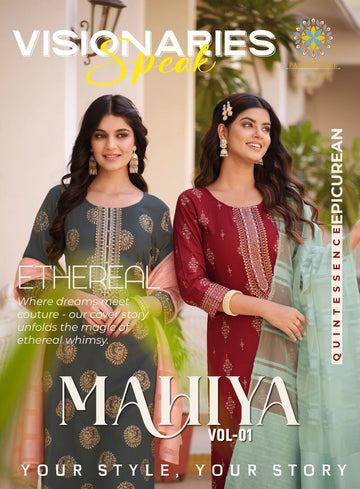 Passion Tree Mahiya Vol 1 Rayon with Printed Readymade Suits Collection (610x08)