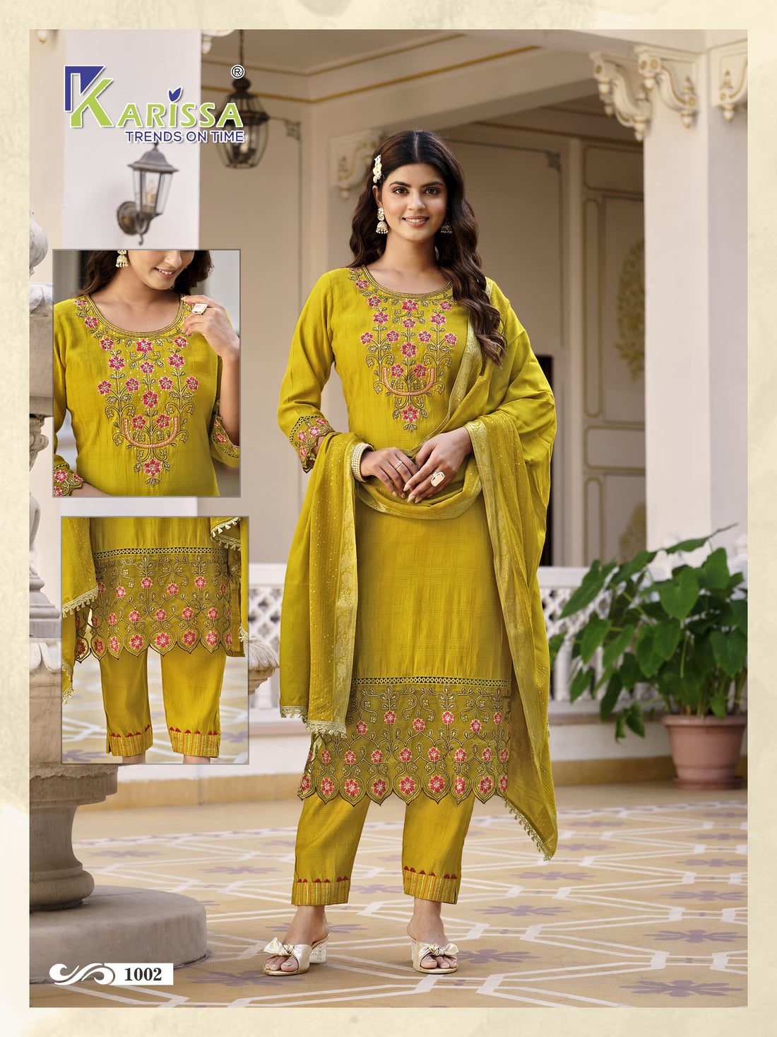 Karissa Afreen Series 1001-1004 Viscose Silk Suit (1275x04)