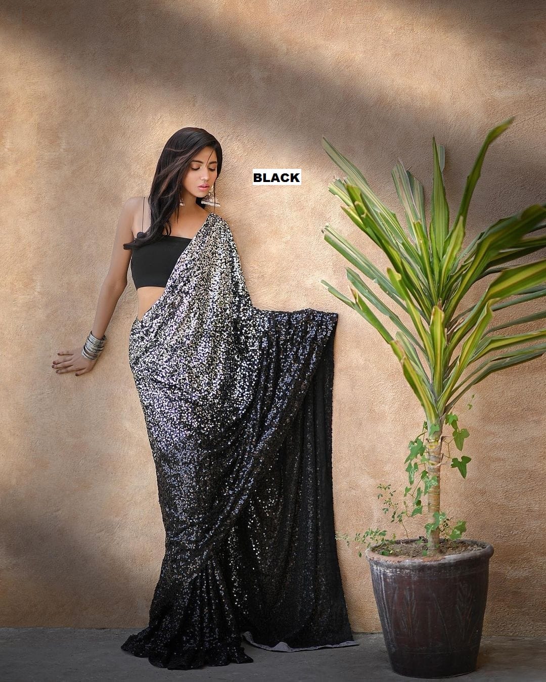 Bollywood Block Buster Sequins Saree 3367