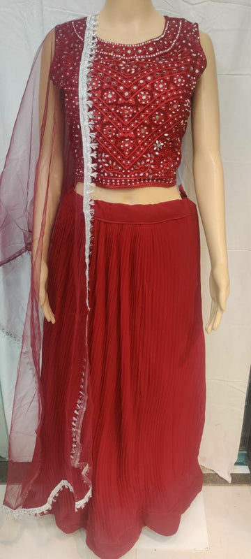 Beautiful Designer Pure Crush Georgette Lehenga