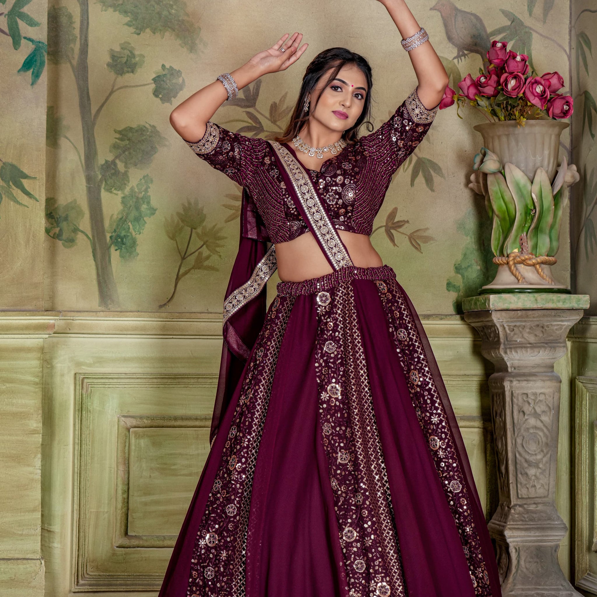 Beautiful Designer Pure Heavy Georgette Lehenga