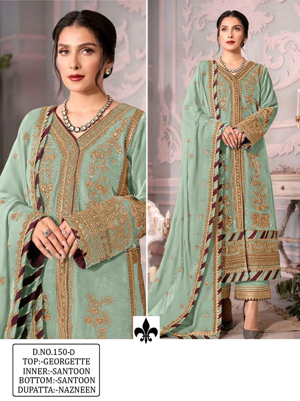 Pakistani Festival Wear Georgette Salwar Suit KF 150 (1150x04)