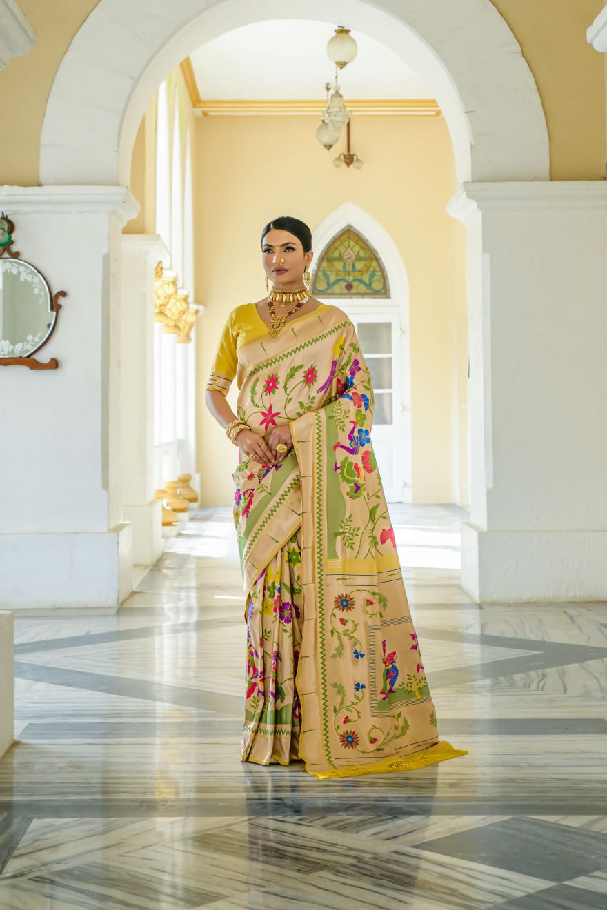 Beautiful Designer Banarasi Soft Silk Paithani Saree