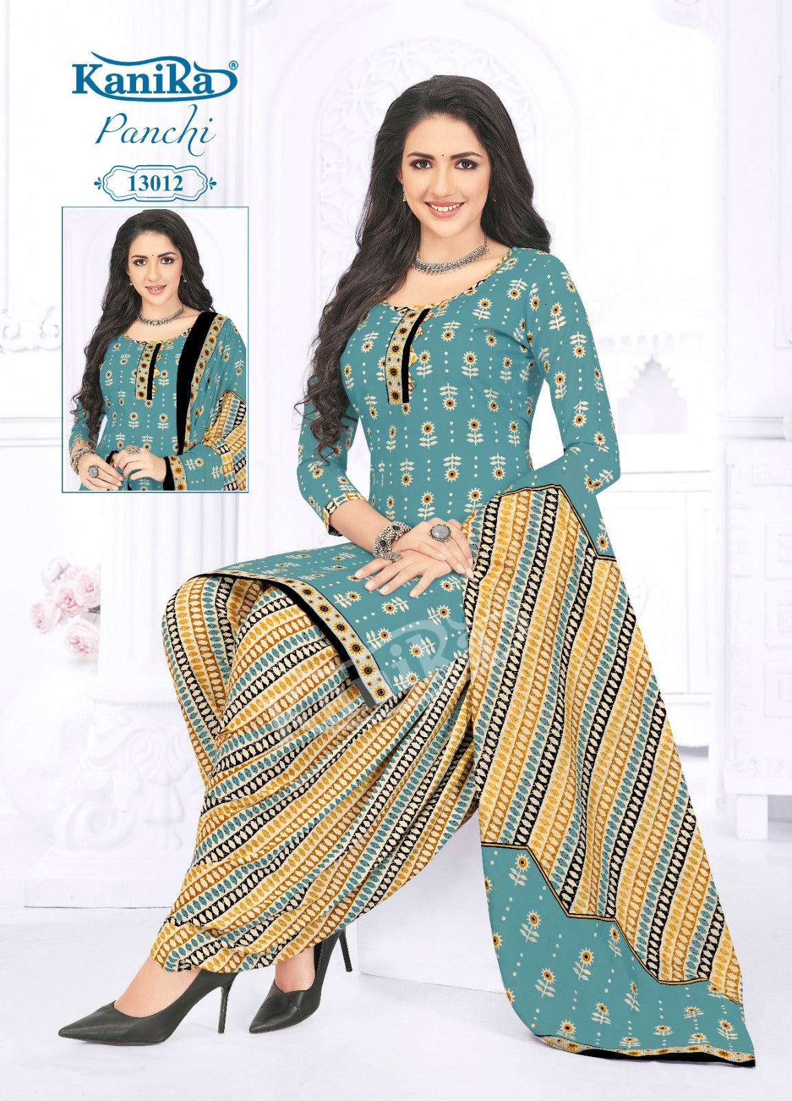 Kanika Panchi Vol 13 Indo Cotton Kurti Set (345x12)