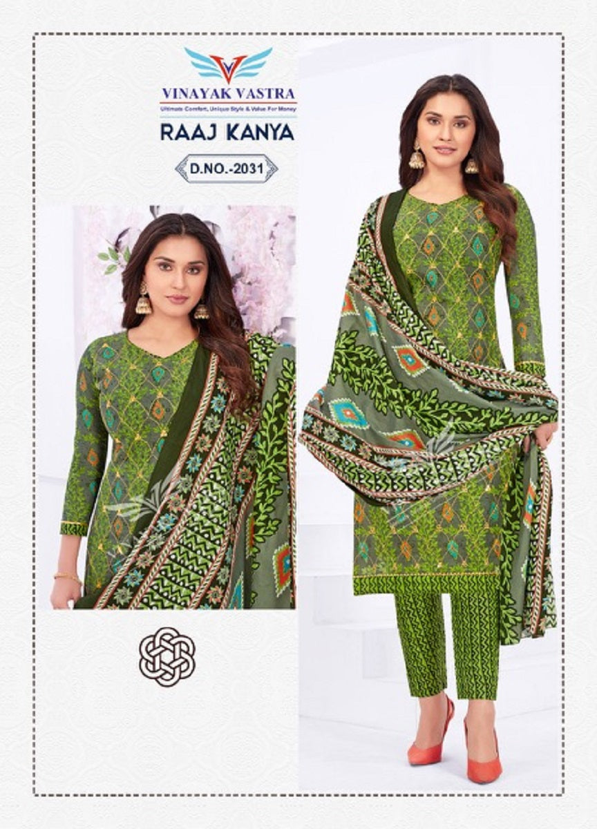 Vinayak Vastra Raaj Kanya Vol 2 Ready Made Cotton Suit Collection (570x18)