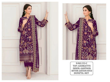 Pakistani Festival Wear Georgette Salwar Suit KF 153