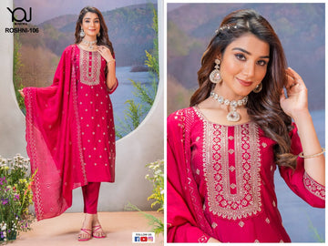 Roshni By You Designer Fancy Roman Silk Quality Stitched Dresses (799x05)