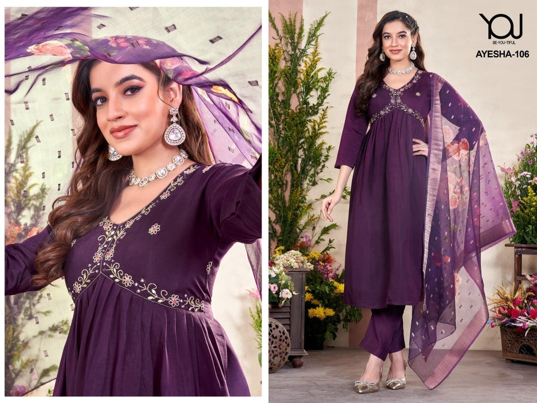 You Aayesha Aliya Cut Designer Suit 101 to 106 (850x05)