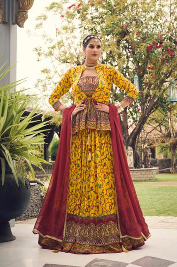 Arunima Virasat 2001 To 2007 Series Festive Wear Pure Chinnon Lehenga