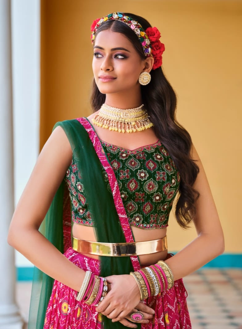 Arunima Virasat 2001 To 2007 Series Festive Wear Pure Chinnon Lehenga