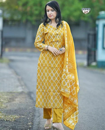 Beautiful Designer Heavy Reyon Kurti Pent with dupatta