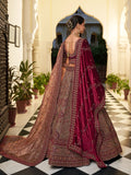 Stunning Maroon and Gold Embroidered Lehenga Choli with Dupatta