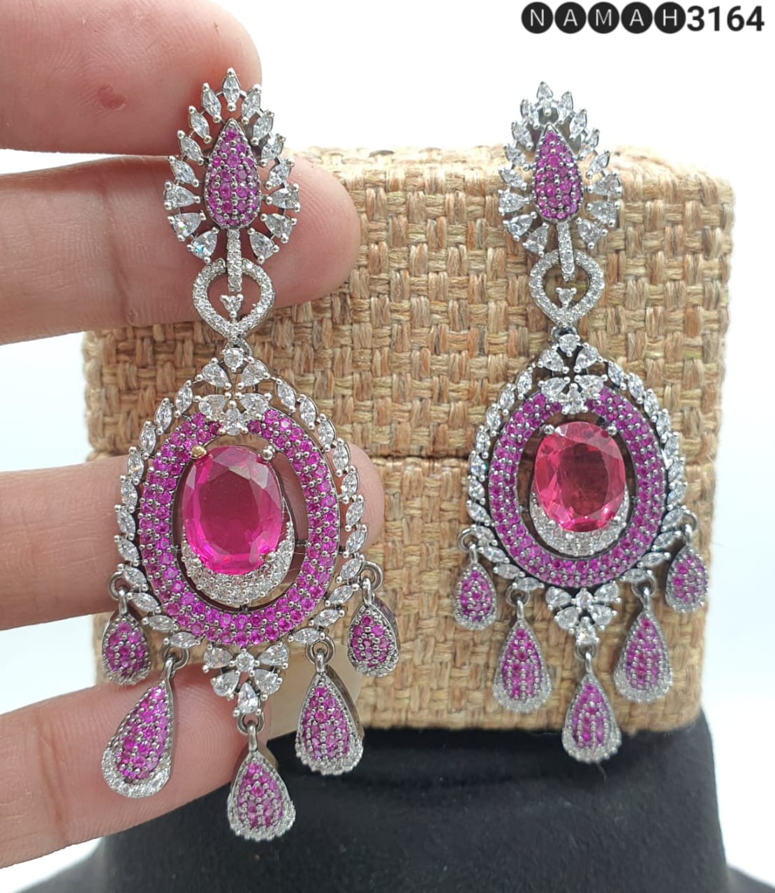 Beautiful American Diamond Earrings Set