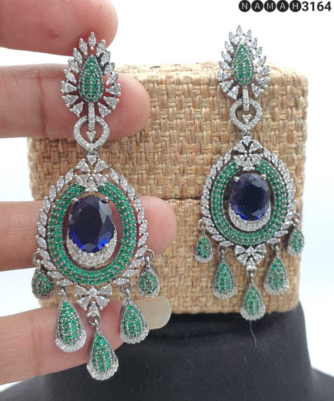 Beautiful American Diamond Earrings Set