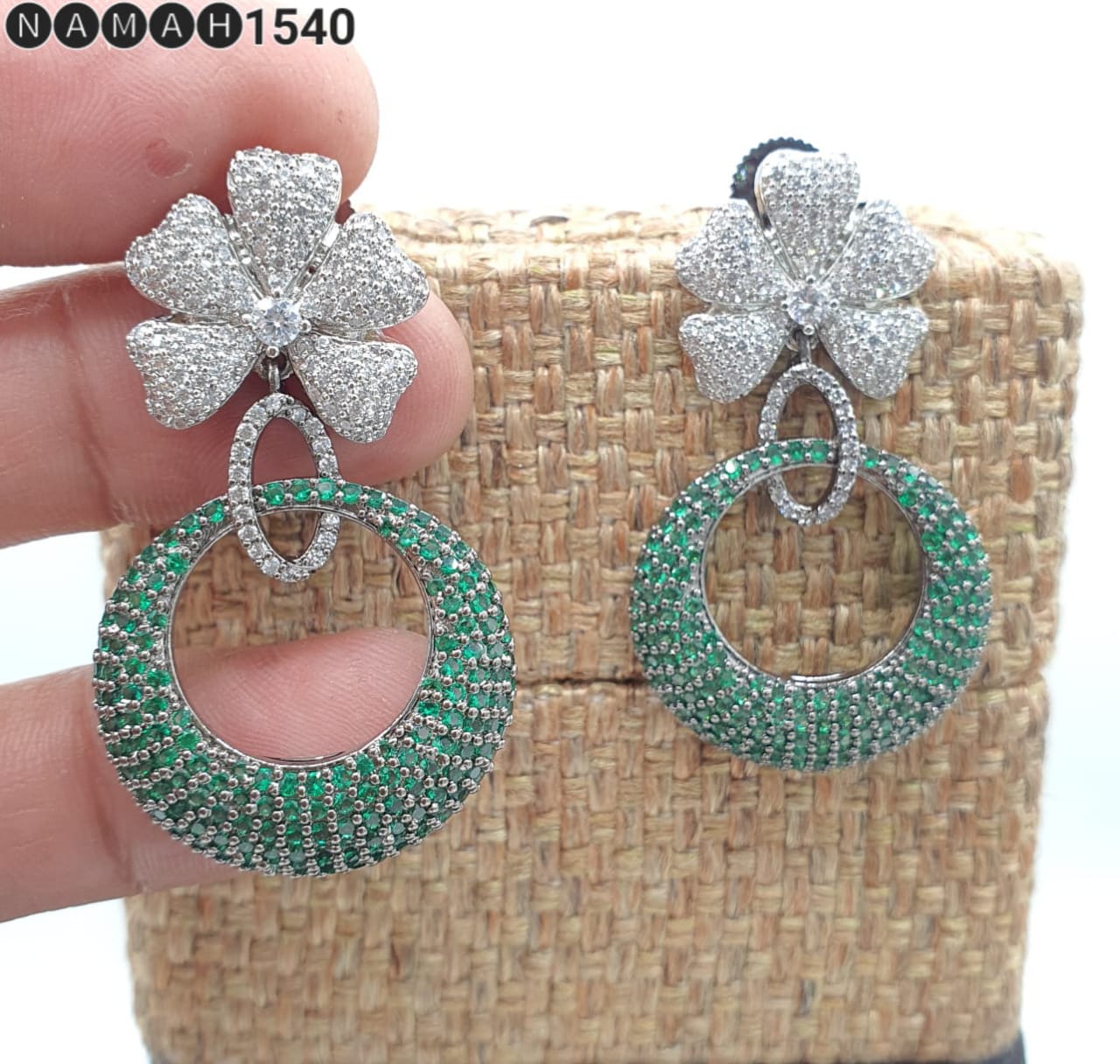 Beautiful American Diamond Earrings Set