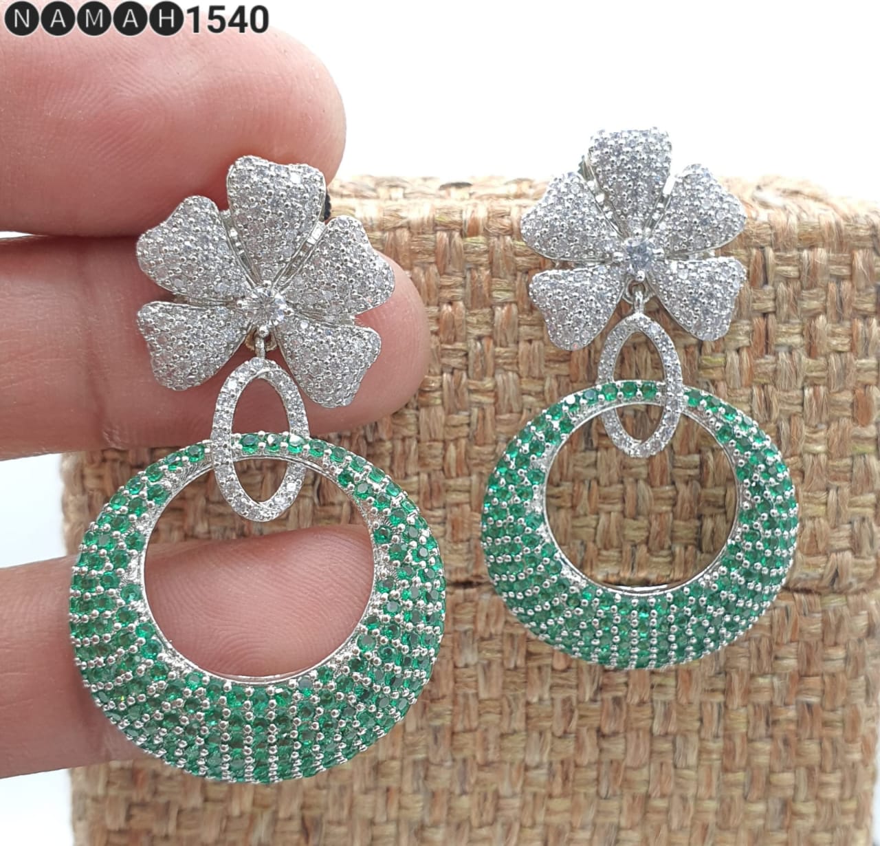 Beautiful American Diamond Earrings Set