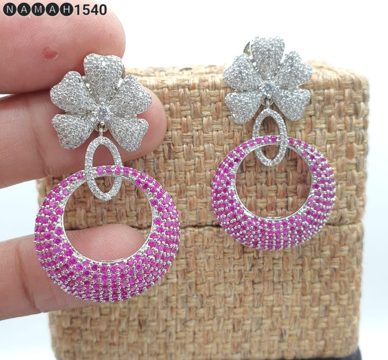 Beautiful American Diamond Earrings Set