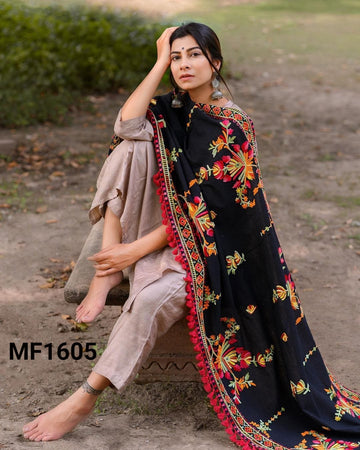 Navratri Pure Khadi Embroidered Shawls & Dupatta.