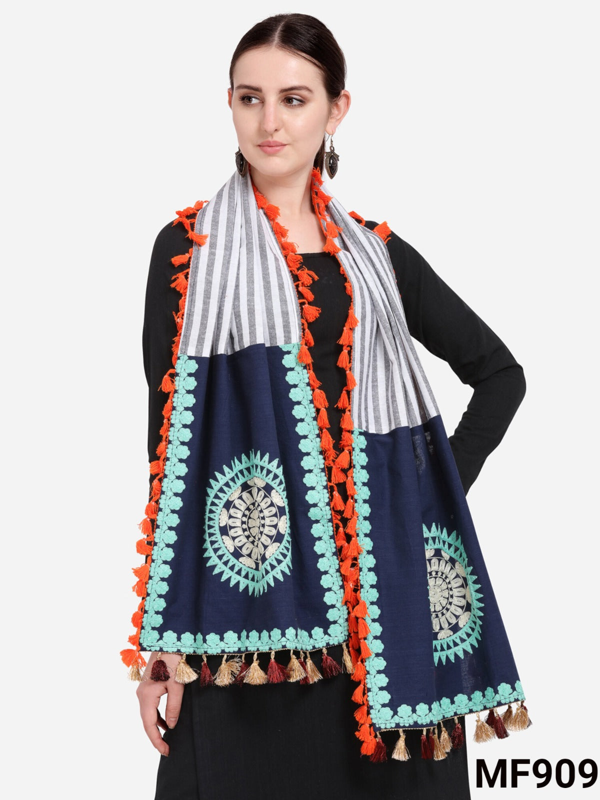 Navratri Pure Khadi Embroidered Shawls & Dupatta.