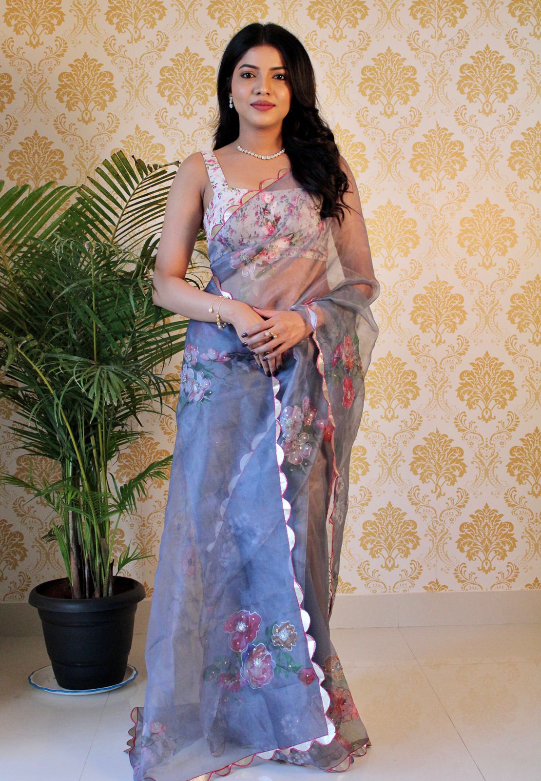 Beautiful Designer Soft Organza Saree