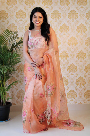 Beautiful Designer Soft Organza Saree