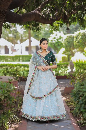 Designer Organza Lehenga Choli