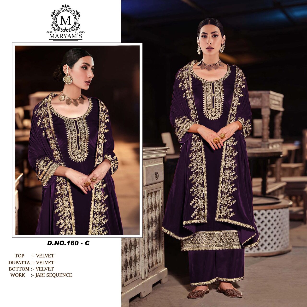 Maryams 160 Pure Viscos Velvet Salwar Kameez Collection