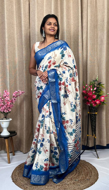 Beautiful Designer Daily Wear Soft Tusshar Silk Slub Saree