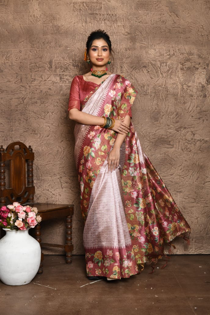 Buy Designer Tussar-Silk Sarees | Sunasa – Page 4