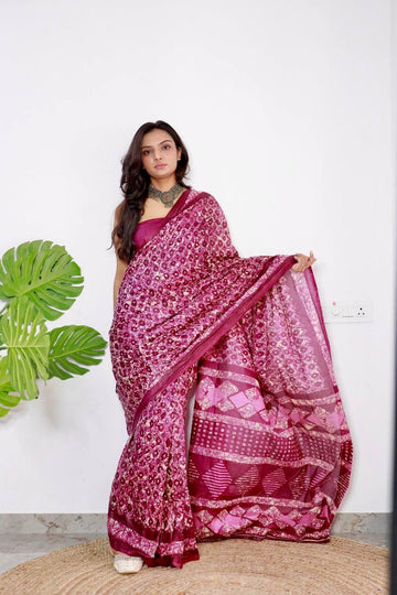 Beautiful Designer Pure Soft Cotton Sarees