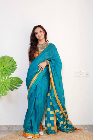 Beautiful Designer Pure Soft Cotton Sarees