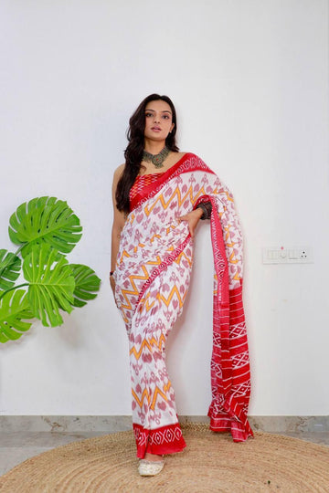 Beautiful Designer Pure Soft Cotton Sarees