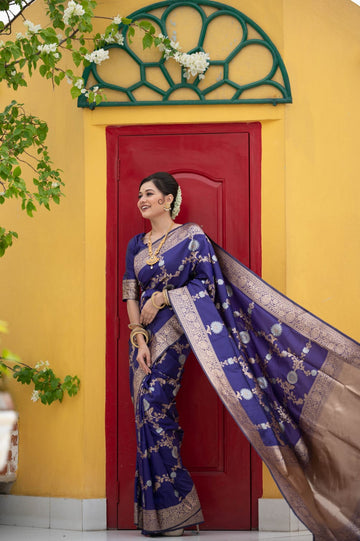 Beautiful Designer Soft Banarasi Katan silk saree